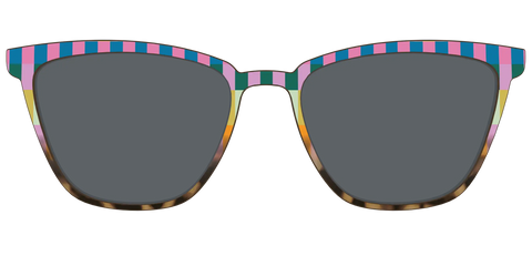 The Polarized Summer Stripes Tortoise Sun Top