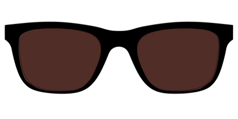 The Black with Brown Golf Lens