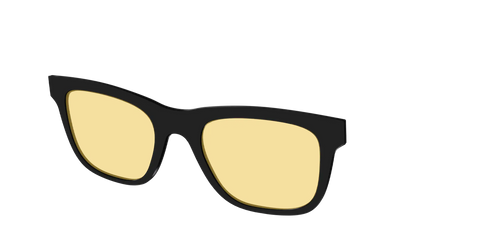 The Black With Citrine Yellow Lens