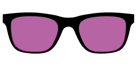 The Black with Violet Golf Lens