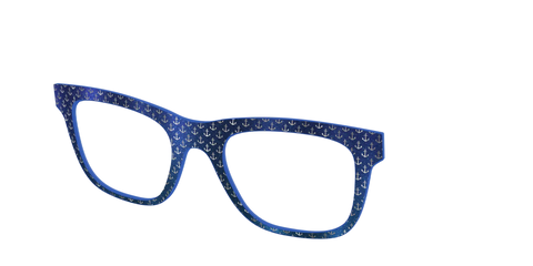 The Blue Shimmer with Silver Foil Anchors