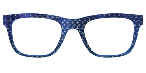 The Blue Shimmer with Silver Foil Anchors