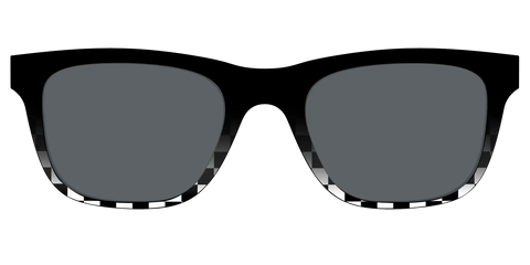 The Polarized Checkerboard Fade Sun Top