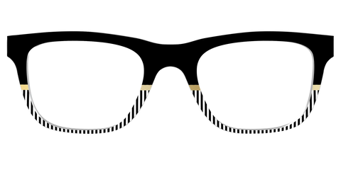 The Chic Stripes Crystal with Gold Foil