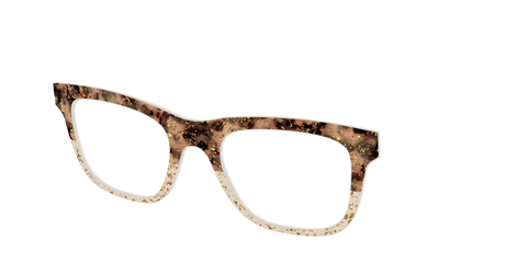 The Khaki Tortoise Crystal Split with Gold Flakes