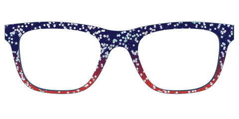 The Navy to Scarlet Gradient with Star Glitter