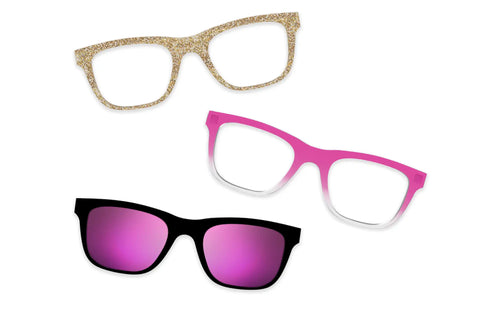 Pink Glitter Clear - Set