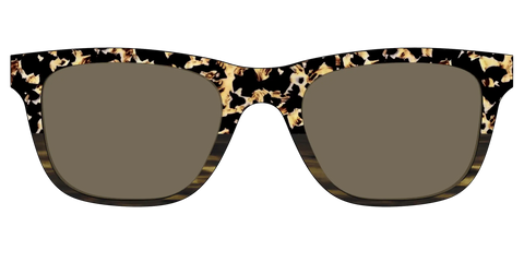The Polarized Caramel Tortoise Horn Split Sun Top