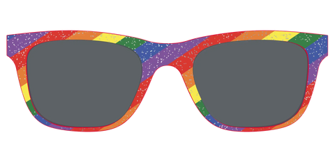 The Polarized Traditional Pride Flag Glitter Sun Top