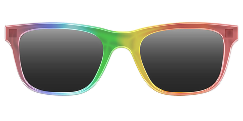 The Polarized Rainbow Gradient Sun Top
