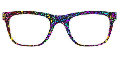 The Rainbow Splatter Black