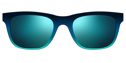 The Polarized Royal Blue to Seafoam Gradient Sun Top