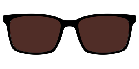 The Black with Brown Golf Lens