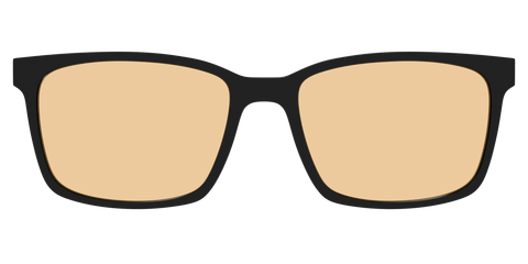 The Black With Umber Brown Lens