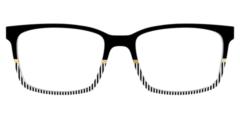 The Chic Stripes Crystal with Gold Foil