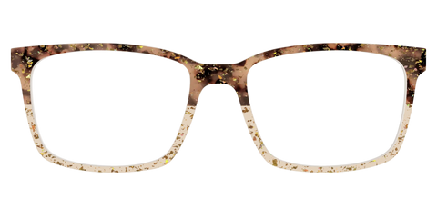 The Khaki Tortoise Crystal Split with Gold Flakes