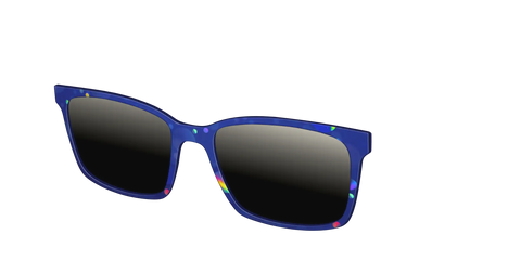 The Polarized Navy Holographic Bubbles Sun Top