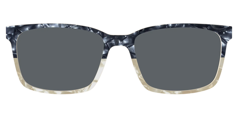 The Polarized Navy to Taupe Pearl Split Sun Top