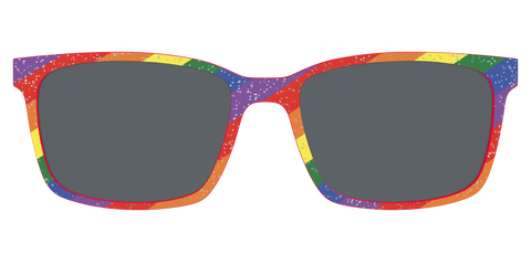 The Polarized Traditional Pride Flag Glitter Sun Top