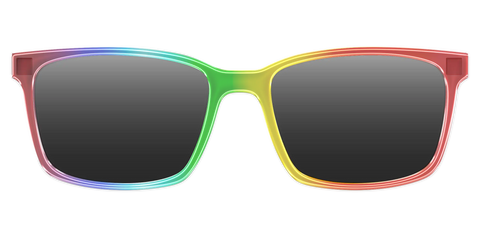 The Polarized Rainbow Gradient Sun Top