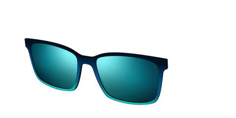 The Polarized Royal Blue to Seafoam Gradient Sun Top