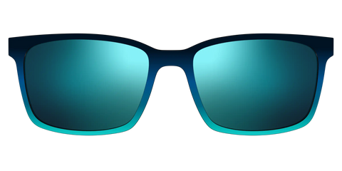The Polarized Royal Blue to Seafoam Gradient Sun Top