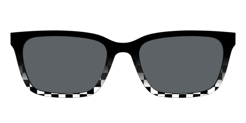 The Polarized Checkerboard Fade Sun Top
