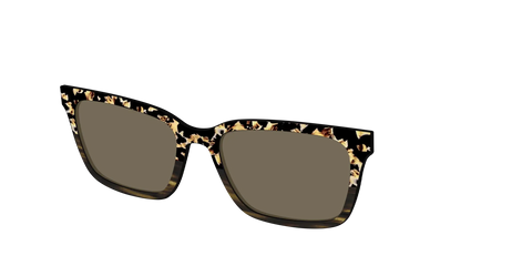 The Polarized Caramel Tortoise Horn Split Sun Top
