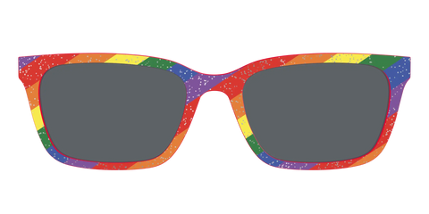 The Polarized Traditional Pride Flag Glitter Sun Top