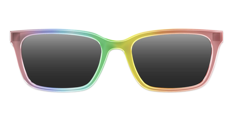 The Polarized Rainbow Gradient Sun Top