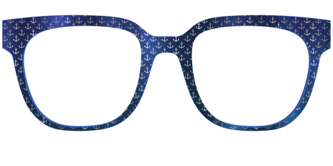 The Blue Shimmer with Silver Foil Anchors