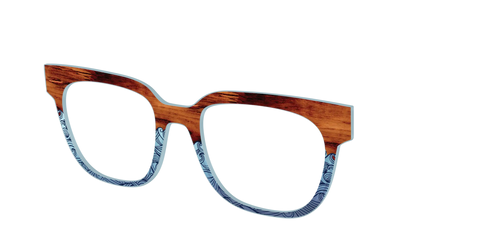 The Blue Wood Waves Crystal