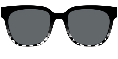 The Polarized Checkerboard Fade Sun Top