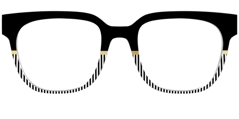 The Chic Stripes Crystal with Gold Foil