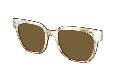 The Polarized Ivory Sand Pearl Shell Sun Top