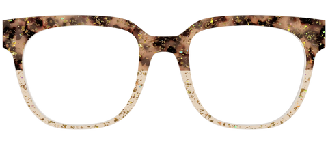 The Khaki Tortoise Crystal Split with Gold Flakes