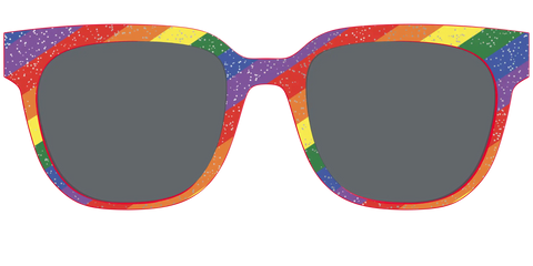 The Polarized Traditional Pride Flag Glitter Sun Top