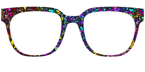 The Rainbow Splatter Black