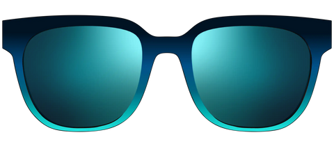 The Polarized Royal Blue to Seafoam Gradient Sun Top