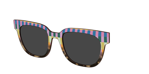 The Polarized Summer Stripes Tortoise Sun Top