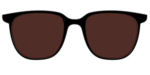 The Black with Brown Golf Lens