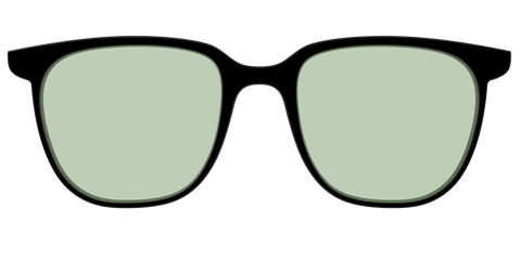 The Black With Sage Green Lens