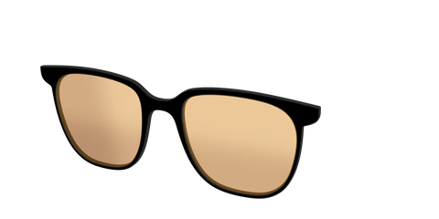 The Black With Umber Brown Lens