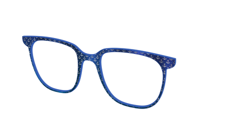 The Blue Shimmer with Silver Foil Anchors