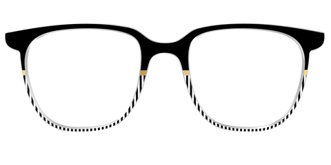 The Chic Stripes Crystal with Gold Foil