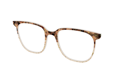 The Khaki Tortoise Crystal Split with Gold Flakes