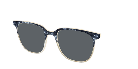 The Polarized Navy to Taupe Pearl Split Sun Top