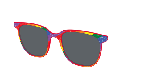 The Polarized Traditional Pride Flag Glitter Sun Top