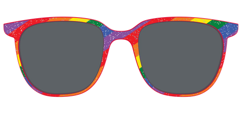 The Polarized Traditional Pride Flag Glitter Sun Top