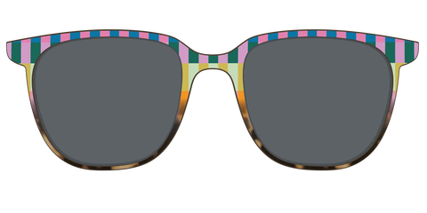 The Polarized Summer Stripes Tortoise Sun Top